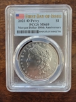2021-O Privy $1 Morgan Dollar 100th Anniversary First Day of Issue MS69