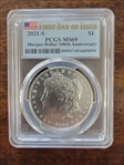2021-S $1 Morgan Dollar 100th Anniversary  First Day of Issue MS69