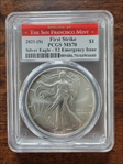 2021-(S) $1 Silver Eagle - T2 Emergency Issue Struck at San Francisco First Strike MS70
