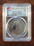 2023 $1 Morgan Dollar First Day of Issue MS70