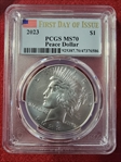 2023 $1 Peace Dollar First Day of Issue MS70
