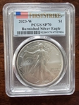 2023-W $1 Burnished Silver Eagle First Strike SP70