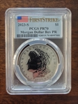 2023-S $1 Morgan Dollar Rev PR  Two-Coin Reverse Proof Set First Strike PR70