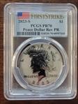2023-S $1 Peace Dollar Rev PR Two-Coin Reverse Proof Set First Strike PR70