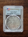 2006 $1 Silver Eagle First Strike MS70