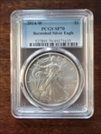 2014-W $1 Burnished Silver Eagle SP70
