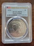 2024 $1 Peace Dollar First Day of Issue MS70