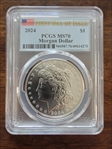 2024 $1 Morgan Dollar First Day of Issue MS70