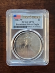 2024-W $1 Burnished Silver Eagle First Strike SP70
