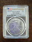 2025-(W) $1 Silver Eagle Struck at West Point First Strike MS70