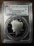 2025-S $1 Peace Dollar First Day of Issue PR70DCAM