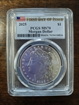 2025 $1 Morgan Dollar First Day of Issue MS70