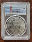 2017-(S) $1 Silver Eagle Struck at San Francisco Mint MS70