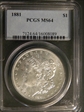 1881 $1 MS64