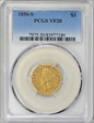 1856-S $3 VF20