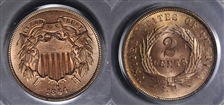1864 2C Large Motto MS65RD