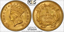 1873 G$1 Open 3 MS62