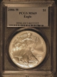 2006-W $1 Burnished Silver Eagle SP69