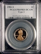 1981-S 1C Type 2 PR69DCAM