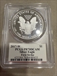 2017-W $1 Silver Eagle First Strike Mercanti SF Signatures PR70DCAM