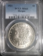 1921 $1 Morgan MS63