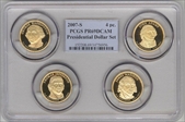 2007-S 4 pc. Presidential Dollar Set PR69DCAM