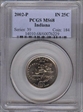 2002-P 25C Indiana MS68