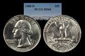 1988-D 25C MS66