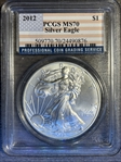 2012 $1 Silver Eagle MS70