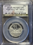 2011-S 25C Vicksburg NP - Silver PR70DCAM