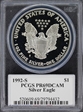 1992-S $1 Silver Eagle Moy Signature PR69DCAM