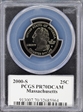 2000-S 25C Massachusetts PR70DCAM