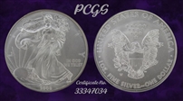 2008-W $1 Burnished Silver Eagle Moy Signature SP70