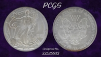 2006-W $1 Burnished Silver Eagle Moy Signature SP70