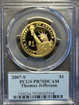 2007-S $1 Thomas Jefferson PR70DCAM