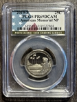 2019-S 25C American Memorial NP PR69DCAM