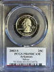 2003-S 25C Arkansas Silver PR69DCAM