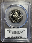 2002-S 25C Mississippi PR70DCAM