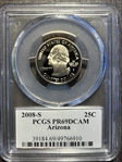 2008-S 25C Arizona PR69DCAM