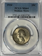 1934 25C Medium Motto MS64