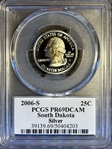 2006-S 25C South Dakota Silver PR69DCAM