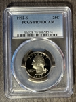 1992-S 25C PR70DCAM