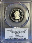 2004-S 25C Iowa Silver PR69DCAM