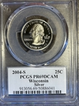 2004-S 25C Wisconsin Silver PR69DCAM