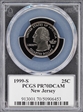 1999-S 25C New Jersey PR70DCAM