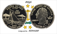 2001-S 25C Rhode Island PR69DCAM