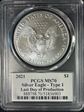 2021 $1 Silver Eagle - Type 1 Last Day of Production Cleveland Arrows MS70