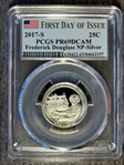 2017-S 25C Frederick Douglass NP-Silver First Day of Issue PR69DCAM