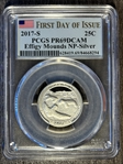 2017-S 25C Effigy Mounds NP-Silver First Day of Issue PR69DCAM