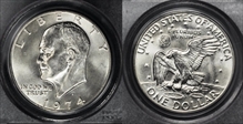 1974-S $1 Silver MS68